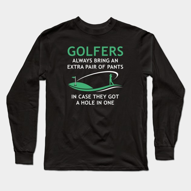 Golfers Extra Pants Long Sleeve T-Shirt by LuckyFoxDesigns